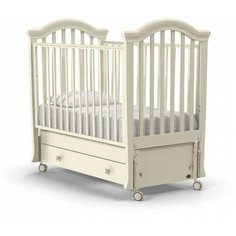 Кроватка Nuovita Perla Swing (качалка), продольный маятник ваниль
