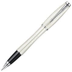 Parker S0911430 Перьевая ручка Urban Premium F204, Pearl Metal Chiselled CT (Перо F)