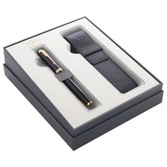 Parker 2122002 Набор 2020: ручка перьевая IM Core F321, Black GT (Перо M) + чехол для ручки