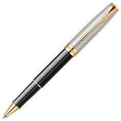 Parker 2102303 Ручка-роллер Sonnet Royal Fougere SE19, Black & Chiselled Silver GT