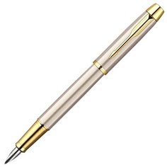 Parker S0856230 Перьевая ручка I. M. Metal F223, Brushed Metal GT (Перо F)