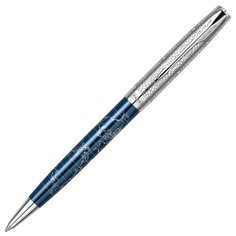 Parker 2054841 Ручка шариковая Sonnet Atlas SE18, Silver Blue CT