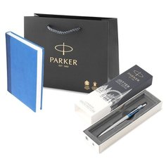 Parker 2025828-5451220-350 Подарочный набор: Шариковая ручка Jotter, London Architecture Modern и синий недатированный ежедневник Velvet
