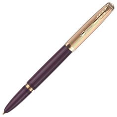 Parker 2123516 Ручка перьевая 51 Premium, Plum GT (Перо F)