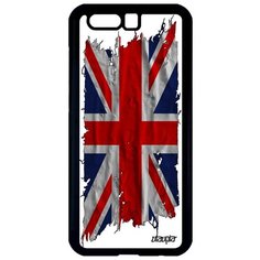 Ударопрочный чехол на смартфон // Honor 9 // "Флаг английский на ткани" Дизайн Государственный, Utaupia, белый
