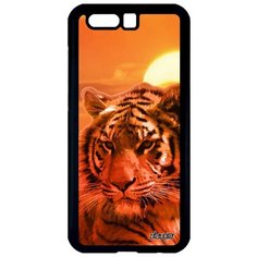 Противоударный чехол на смартфон // Honor 9 // "Царь тигр" Стиль Хищник, Utaupia, оранжевый