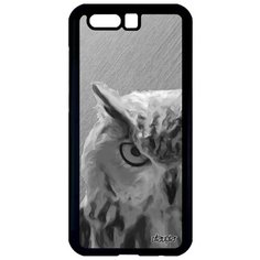 Красивый чехол на смартфон // Honor 9 // "Сова" Филин Стиль, Utaupia, серый