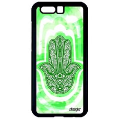 Красивый чехол на смартфон // Honor 9 // "Амулет Хамса" Оберег Медальон, Utaupia, светло- зеленый
