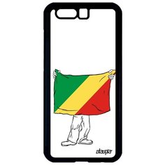 Защитный чехол на смартфон // Honor 9 // "Флаг Конго Браззавиль с руками" Государственный Стиль, Utaupia, белый