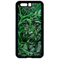 Противоударный чехол на смартфон // Honor 9 // "Взгляд" Лицо Дизайн, Utaupia, зеленый
