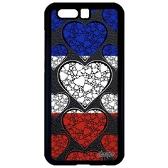 Модный чехол на смартфон // Honor 9 // "Флаг Франции с сердцем" Патриот Туризм, Utaupia, цветной