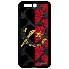 Противоударный чехол на смартфон // Honor 9 // "Флаг Анголы с сердцем" Туризм Путешествие, Utaupia, цветной