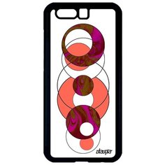 Качественный чехол на смартфон // Honor 9 // "Круги" Кольца Дизайн, Utaupia, розовый
