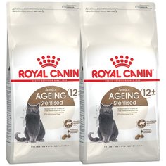 Сухой корм ROYAL CANIN AGEING STERILISED 12+ для пожилых кастрированных котов и стерилизованных кошек старше 12 лет (2 + 2 кг)