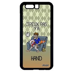 Чехол на смартфон // Honor 9 // "Не могу - смотрю гандбол!" Рисунок Юмор, Utaupia, зеленый