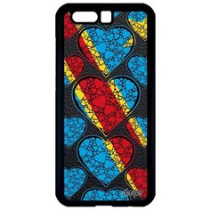 Защитный чехол на смартфон // Honor 9 // "Флаг Конго Киншаса с сердцем" Дизайн Туризм, Utaupia, цветной