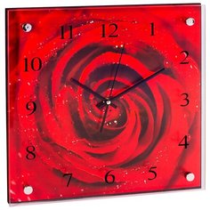 Часы настенные кварцевые Maxtronic MAX-96022 Роза красный