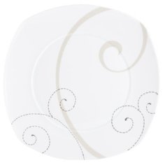 Domenik Тарелка обеденная Caress Modern 26 см белый/серый