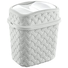 Корзина для бумаг "Рогожка" 6л дымчатый Nice&Price