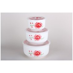 Набор салатников 3шт 10см/13см/15см Sweet п/уп (12) Коралл