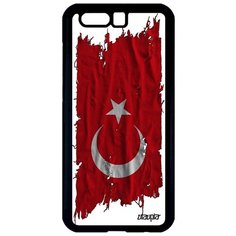 Чехол на смартфон // Honor 9 // "Флаг Турции на ткани" Патриот Стиль, Utaupia, белый