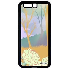 Ударопрочный чехол на смартфон // Honor 9 // "Лесные розы" Свет Озеро, Utaupia, цветной