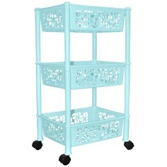 Этажерка трехсекционная прямоугольная Prima бирюза Bran Q