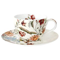 Чайная пара "Butterfly Flora" 250мл Коралл