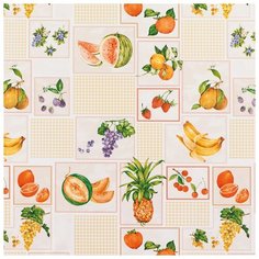 Клеенка ПВХ основа ткань 125 СМ рулон 25 М (1) "этюд" 504/2 (бежевый) КОЛОРИТ