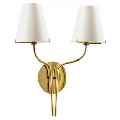 Настенный светильник Lightstar Diafano 758622, G9, 80 Вт, кол-во ламп: 2 шт., цвет арматуры: золотой, цвет плафона: белый