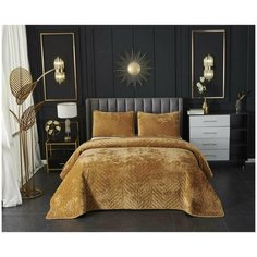 Покрывало с наволочками Sofi de Marko Фернанд (Горчичное) 240х260