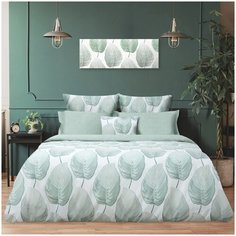 Постельное белье 1.5-спальное COZY HOME Modico, поплин, 2 наволочки 50 х 70 см, мятный
