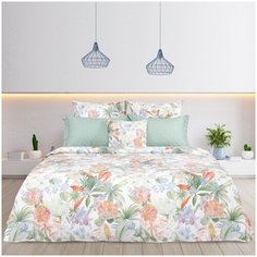 Постельное белье 2-спальное COZY HOME Incienso, перкаль, 2 наволочки 50 х 70 см, зелeный
