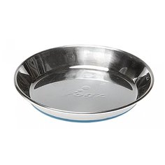 Rogz Less Steel Cat Bowl Миска с противоскользящим дном "Anchovy" , голубая S