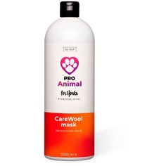 Бальзам-маска для длинной шерсти собак ProAnimal for Yorks CareWool Mask, 1000 мл, восстановление слабой поврежденной шерсти, увлажнение и питание, с кератином, с маслами ши и жожоба