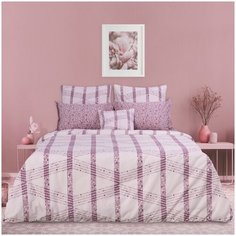 Постельное белье семейное COZY HOME Ciottoli, перкаль, 2 наволочки 50 х 70 см, розовый