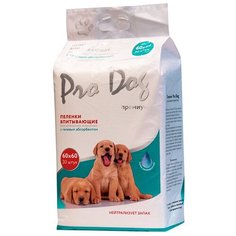 Пеленки для кошек и собак PRO DOG 60х60см 30шт c гелевым абсорбентом и клеевыми уголками