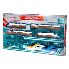 Железная дорога Abtoys Комета Железнодорожный экспресс 214 см (желтый поезд), со световыми и звуковыми эффектами