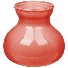 Ваза для цветов NinaGlass Дана, оранжевая, высота 15 см