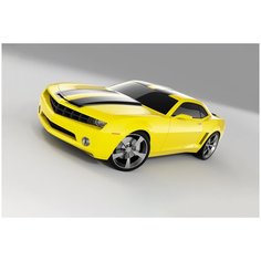 Фотообои Желтый спортивный автомобиль на сером фоне/ Красивые уютные обои на стену в интерьер комнаты/ 3Д расширяющие пространство над кроватью или над столом/ На кухню в спальню детскую зал гостиную прихожую/ размер 400х270см/ Флизелиновые