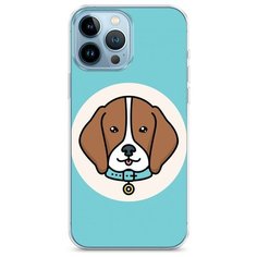 Силиконовый чехол "Собака в ошейнике" на Apple iPhone 13 Pro Max / Айфон 13 Про Макс Case Place