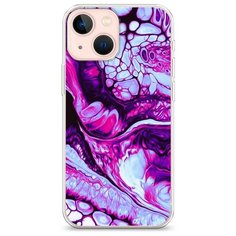 Силиконовый чехол "Розовый флюид арт" на Apple iPhone 13 mini / Айфон 13 мини Case Place