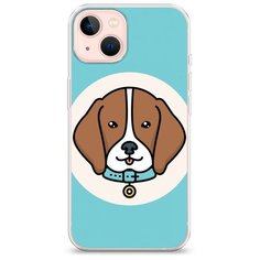 Силиконовый чехол "Собака в ошейнике" на Apple iPhone 13 / Айфон 13 Case Place