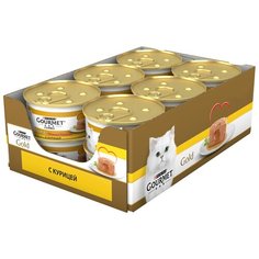 GOURMET GOLD нежная начинка для взрослых кошек с курицей 85 гр (85 гр х 12 шт)