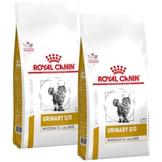 Сухой корм ROYAL CANIN URINARY S/O MODERATE CALORIE для взрослых кошек при мочекаменной болезни с умеренным содержанием энергии (7 + 7 кг)