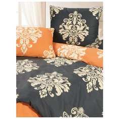 Постельное белье 2х спальное с евро простынью Сатин 100% хлопок, 4 наволочки Ecotexe