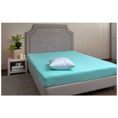 Простынь на резинке 120*200 махра Ментол Хлопковый край