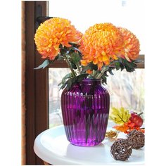 Ваза для цветов Луана, Бургундия, высота 19,5 см Nina Glass