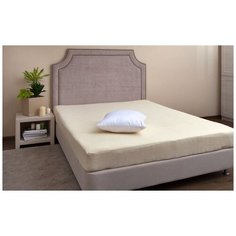 Простынь на резинке 120*200 махра Молоко Хлопковый край