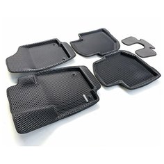 Коврики Euromat 3D EVA с бортиками для Skoda Rapid 2014-2020 Volkswagen Polo 2020-